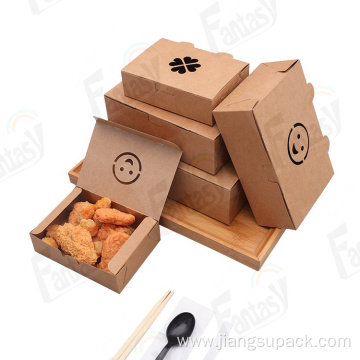 Custom Recycle Fried Chicken Packaging Box With Handle